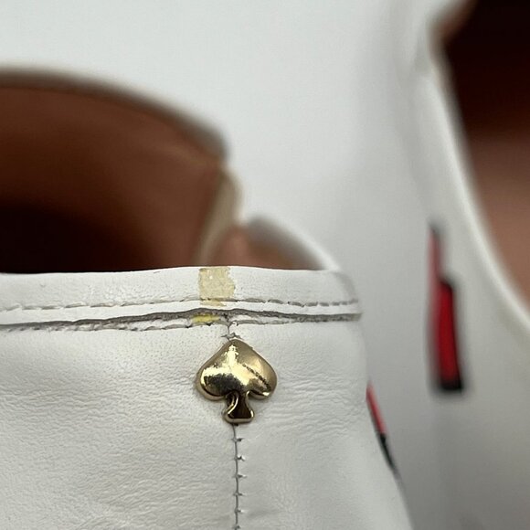 Kate Spade White Sequin Cat Slip-On Sneakers | Size 6.5 - Picture 5 of 12